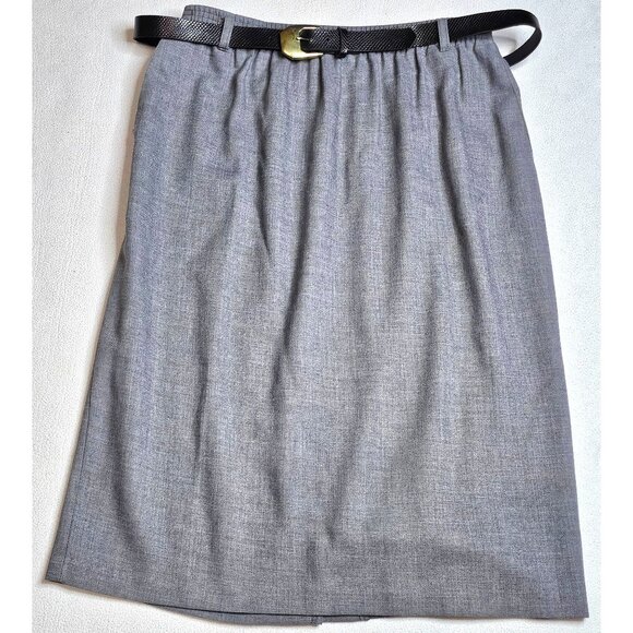 Vintage Alfred Dunner Women Gray Blazer & Skirt Suit Set Size 16 Polyester Blend - Picture 11 of 15